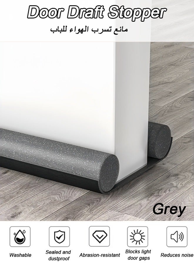 شو وو 3/4/5 قطع من سدادات تسرب الهواء للأبواب الكبيرة، مانع تسرب أسفل الباب وعازل للصوت - واقي فجوة الباب السفلي قابل للتعديل بطول 36 بوصة | إسفنج بسمك 2 بوصة للفجوات من 0.5 بوصة إلى 1.7 بوصة | للأبواب الداخلية، مانع تسرب الهواء، عازل لتسرب الهواء - Image 1